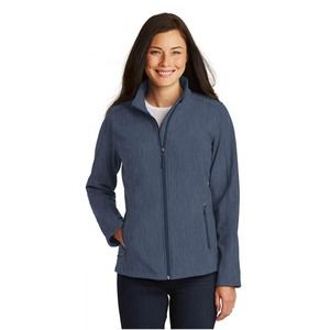 Port Authority Ladies Core Soft Shell Jacket - L317 Size LARGE - NAVY HEATHER